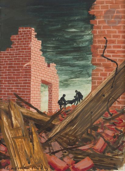 Roger CHAPELAIN-MIDY (1904-1992)
The Ruins
Gouache.
Signed...