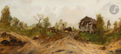 Robert ALOTT (1850-1910)
Landscape with path,...