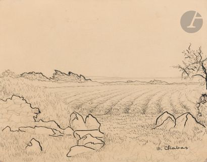 Maurice CHABAS (1862-1947)
Study of fields
Ink...