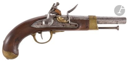 Pistolet d’arçon modèle an XIII. 
Canon rond...