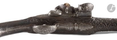 Long Italian flintlock officer's pistol,...