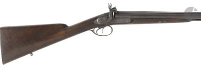 Fusil de chasse à percussion, deux coups....