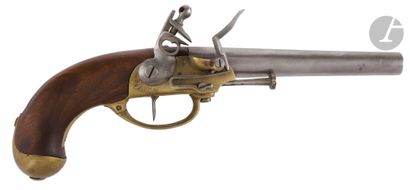 Model 1777 flintlock pommel pistol of the...