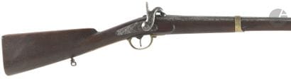 Fusil à percussion type 1842. 
Canon rond...