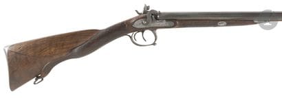 Fusil de chasse à percussion, deux coups....