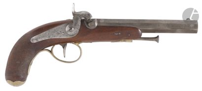 Pistolet à percussion d’officier. 
Canon...