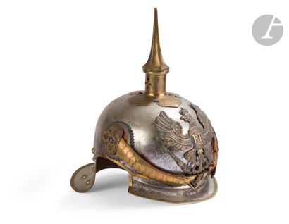 Casque à pointe d’officier de chasseurs à...