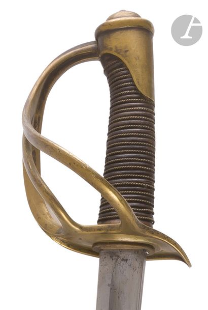 Model 1822 light cavalry saber. 
Leather-covered...