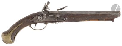 Officer's flintlock pistol. 
Round barrel...