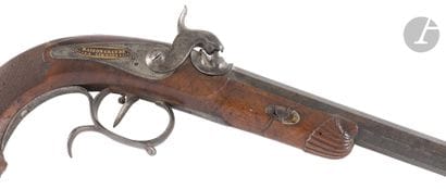 Pistolet à percussion d’officier. 
Canon...