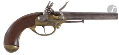 Model 1777 flintlock pommel pistol of the...