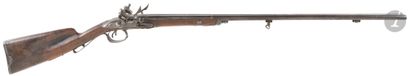 Fusil de chasse à silex, deux coups. 
Canons...