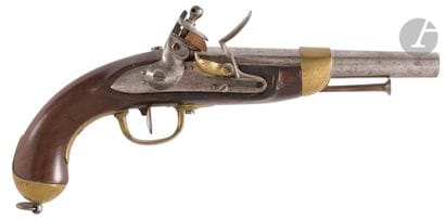 Pistolet d’arçon à silex dans le goût 1816....