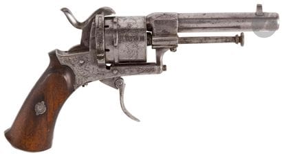 Revolver à broche, six coups, calibre 7 mm,...
