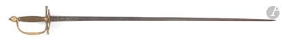 Two late 18th century uniform swords. 
Flat-backed...