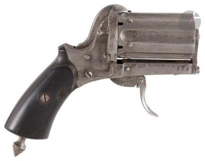 Revolver poivrière à broche, six coups, calibre...