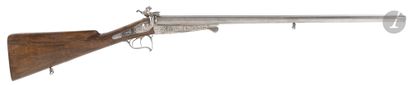Beau fusil de chasse à broche, deux coups,...