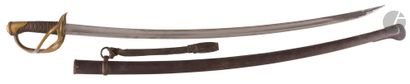 Model 1822 light cavalry saber. 
Leather-covered...