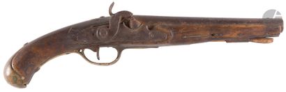 Pistolet à silex réglementaire transformé...