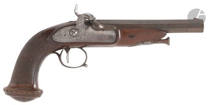 Pistolet d’officier à percussion. 
Canon...