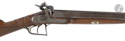 Fusil de chasse à percussion deux coups....