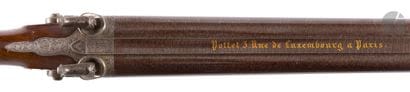 Superbe coffret de fusil de chasse à percussion...