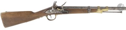Mousqueton à silex modèle 1786. 
Canon rond...