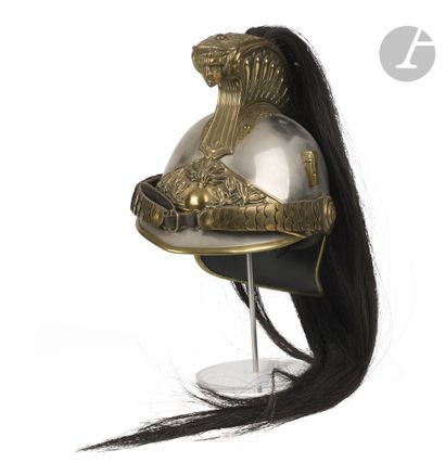 Casque de dragon modèle 1872. 
Bombe nickelée....