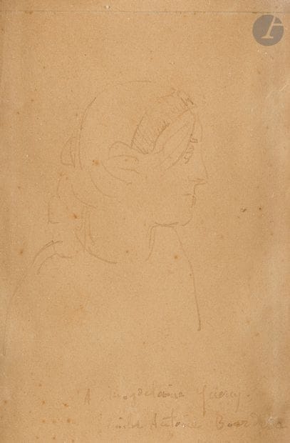 Antoine BOURDELLE. Dedicated photograph and...