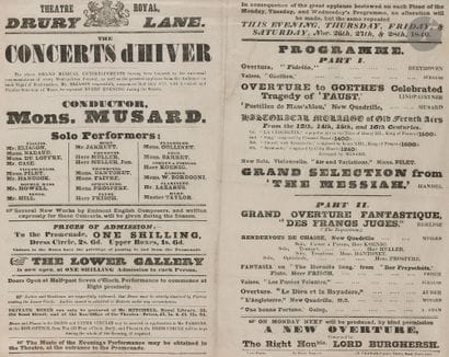 [Hector BERLIOZ]. Printed program from the...