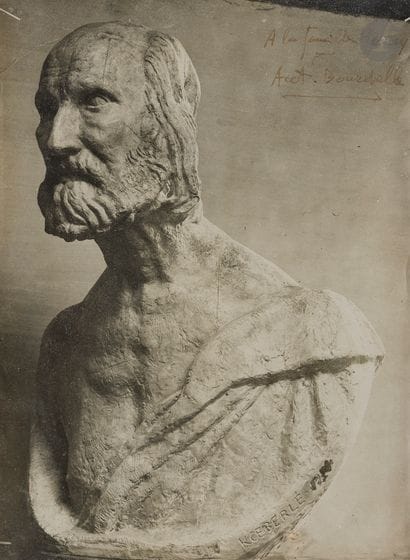 Antoine BOURDELLE. Dedicated photograph and...