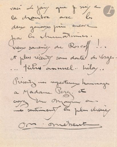 Mathurin MÉHEUT (1882-1958). 2 L.A.S., 1906-1922;...