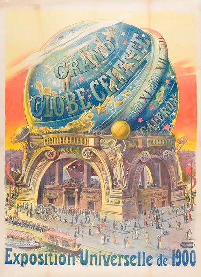ANONYMOUS 
Large celestial globe, 1900 World's...