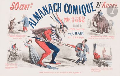 CHAM (1818-1879) 
Almanach comique, 1862
Chromolithograph....