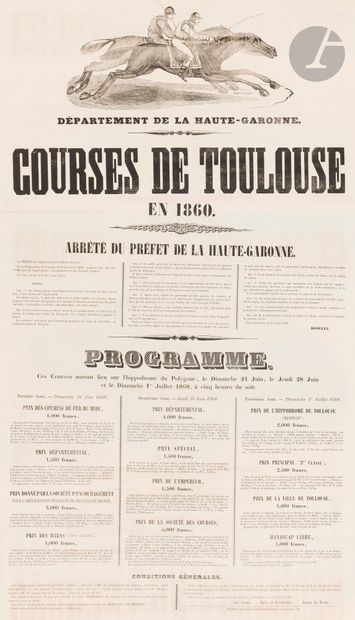 ANONYMOUS
Course de Toulouse, 1860
Lithograph....