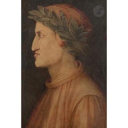 Henry de TRIQUETI (1803-1874)
Tête de Dante
Gouache
40...