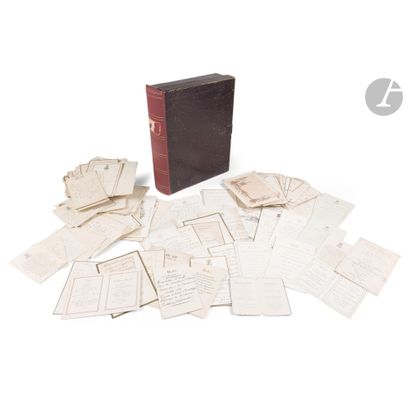 MENUS
Environ 240 menus, 1865-1910 et s.d.;...