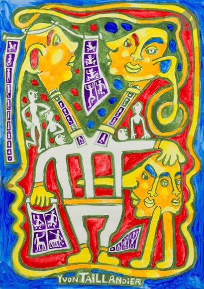 Yvon TAILLANDIER (1926–2018)
Two-Headed Figure
Gouache...
