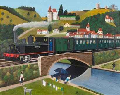 MAXIME (1896–1985)
Landscape with a Steam...
