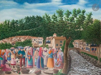 André BAUCHANT (1873–1958)
Market in Saint-Jean-Pied-de-Port,...