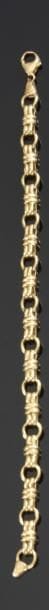 Bracelet articulé de maillons d'or jaune....