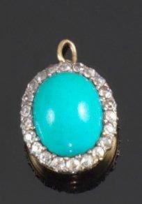 Pendentif porte-souvenir en or jaune, orné...