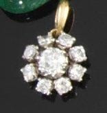 Petit pendentif en or jaune et gri serti...