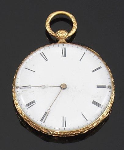 Montre à gousset en or modèle Charles X,...