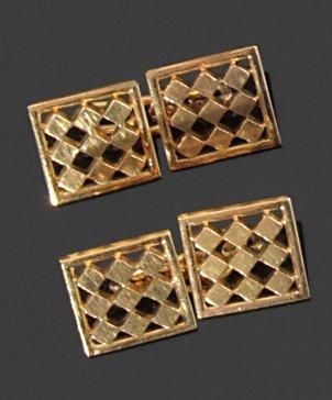 MELLERIO
Paire de boutons de manchettes en...