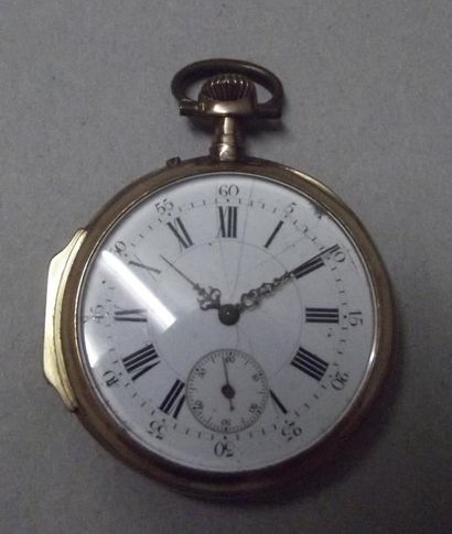 Montre à gousset en or signée E. DORON à...