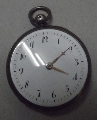 Montre à gousset en argent début XIXe, mouvement...