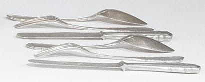 Ménagère de couverts à dessert en vermeil...