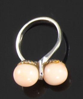 Bague en or gris, en toi et moi, ornée de...