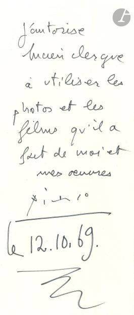 Jacqueline PICASSO, née Roque (1926-1986)....